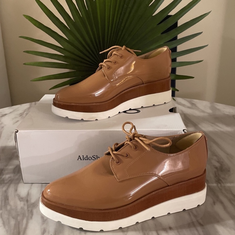ALDO Tan Savaedia Platform Loafers 8.5